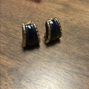 Elegant Black and Gold Earrings